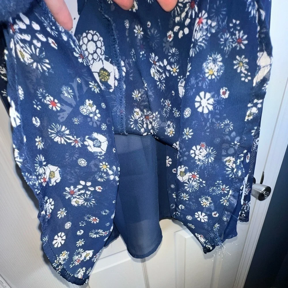 Jason Wu For Target Womens X Small Blue Daisy Floral Dress Chiffon XS Obama